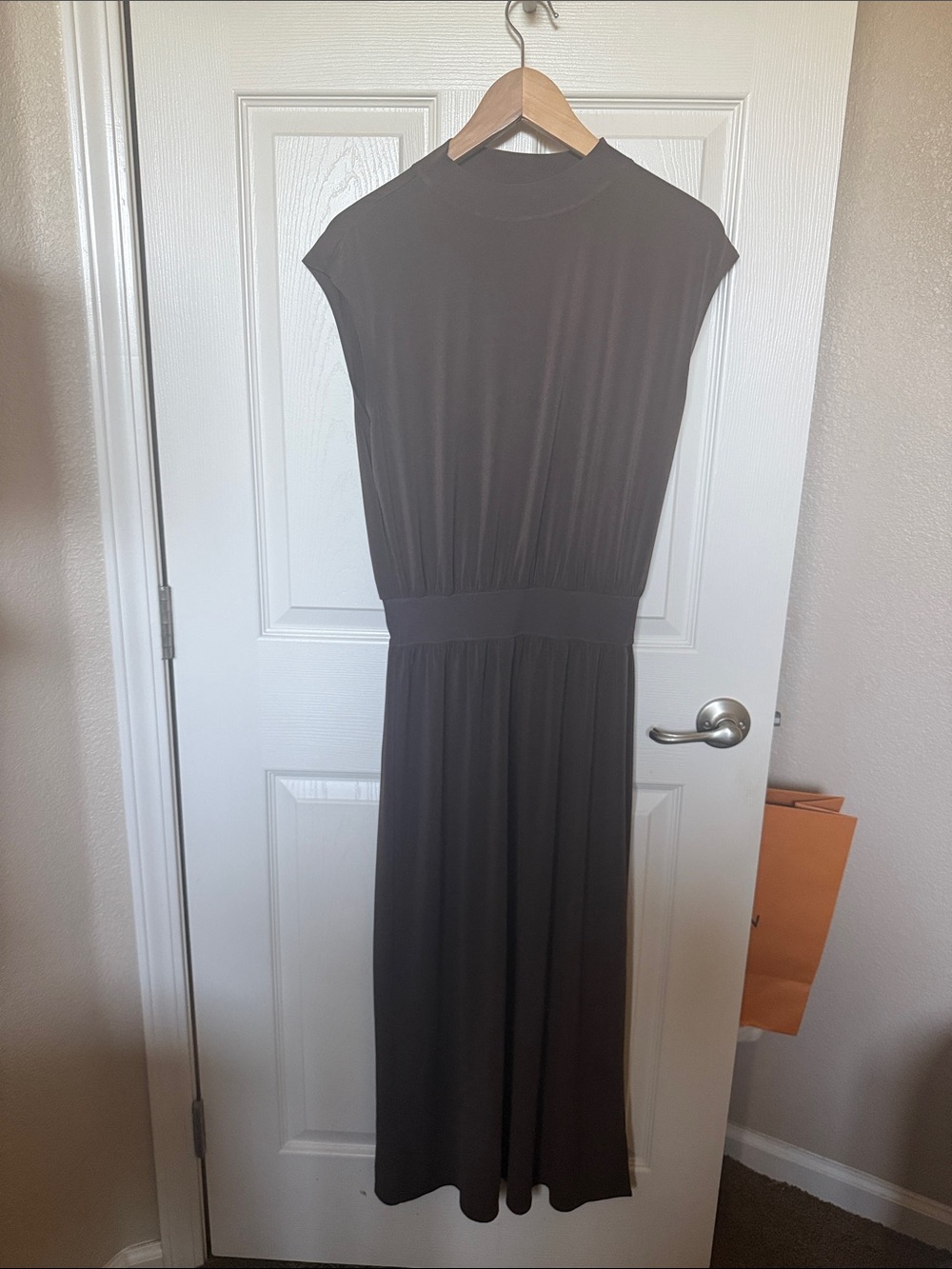 Theory Brown Sleeveless Maxi Dress